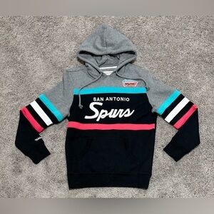 San Antonio Spurs Retro Mitchell & Ness NBA Head Coach Hoodie Mens Size Small
